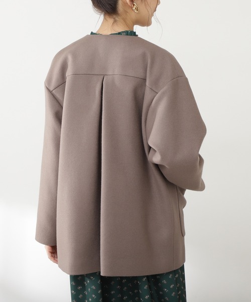 N.（N. Natural Beauty Basic）（エヌエヌナチュラルビューティーベーシック）の「【S Size Line】◆ハミルトン　テントラインショートコート（その他アウター・レディース・ライトグレー/ネイビー/モカ・SMALL/MEDIUM）」の6枚目の写真