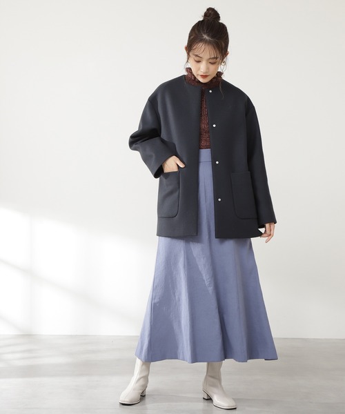 N.（N. Natural Beauty Basic）（エヌエヌナチュラルビューティーベーシック）の「【S Size Line】◆ハミルトン　テントラインショートコート（その他アウター・レディース・ライトグレー/ネイビー/モカ・SMALL/MEDIUM）」の9枚目の写真