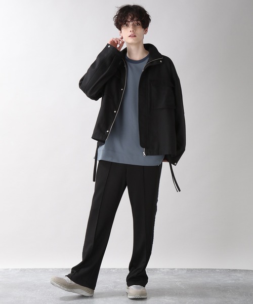 RAGEBLUE（レイジブルー）の「ダンボールツイル/クリーンカットソー/235630（Tシャツ/カットソー・メンズ・グレー/ブルー/キャメル・MEDIUM/LARGE）」の8枚目の写真