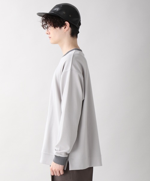 RAGEBLUE（レイジブルー）の「ダンボールツイル/クリーンカットソー/235630（Tシャツ/カットソー・メンズ・グレー/ブルー/キャメル・MEDIUM/LARGE）」の10枚目の写真