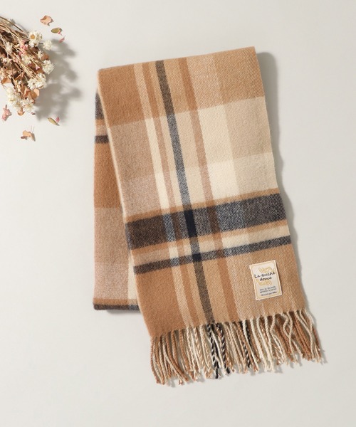 ikka（イッカ）の「抗菌加工マルチチェックマフラー（マフラー・レディース・キャメル/レッド/イエロー/グレー/ブラック/ブルー・FREE）」の5枚目の写真