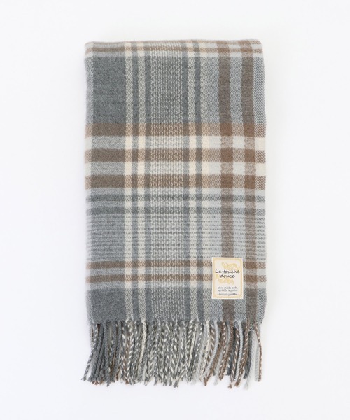 ikka（イッカ）の「抗菌加工マルチチェックマフラー（マフラー・レディース・キャメル/レッド/イエロー/グレー/ブラック/ブルー・FREE）」の11枚目の写真