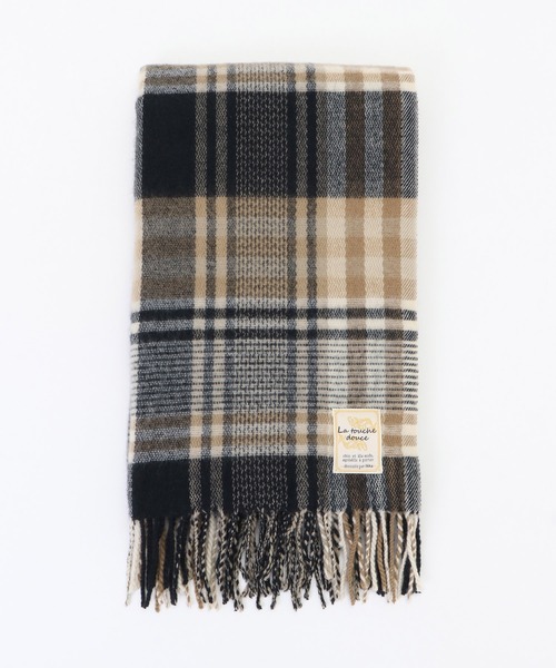 ikka（イッカ）の「抗菌加工マルチチェックマフラー（マフラー・レディース・キャメル/レッド/イエロー/グレー/ブラック/ブルー・FREE）」の13枚目の写真