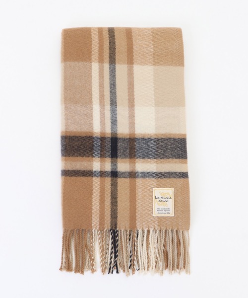 ikka（イッカ）の「抗菌加工マルチチェックマフラー（マフラー・レディース・キャメル/レッド/イエロー/グレー/ブラック/ブルー・FREE）」の19枚目の写真