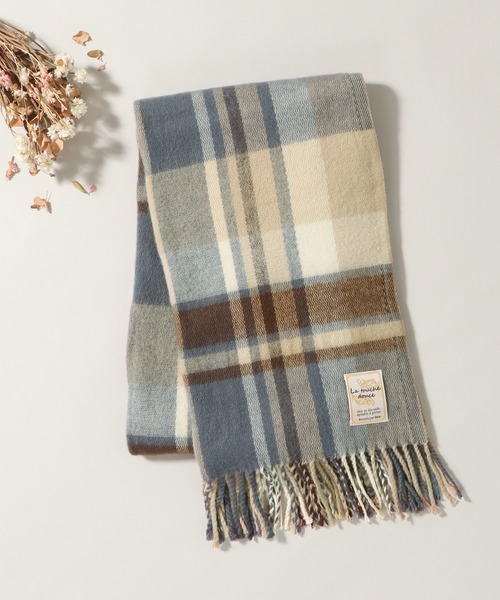 ikka（イッカ）の「抗菌加工マルチチェックマフラー（マフラー・レディース・キャメル/レッド/イエロー/グレー/ブラック/ブルー・FREE）」の22枚目の写真