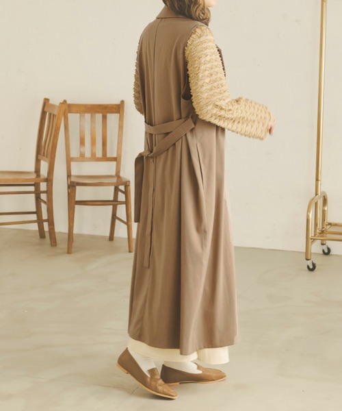 Ambre Neige(アンブルネージュ)の「【新色追加】ロングテーラージレベスト/WEB/EC限定商品(ベスト・レディース・ライトグレー/ベージュ/ライトブラウン/ブラック・FREE)」の10枚目の写真