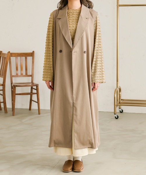 Ambre Neige(アンブルネージュ)の「【新色追加】ロングテーラージレベスト/WEB/EC限定商品(ベスト・レディース・ライトグレー/ベージュ/ライトブラウン/ブラック・FREE)」の11枚目の写真