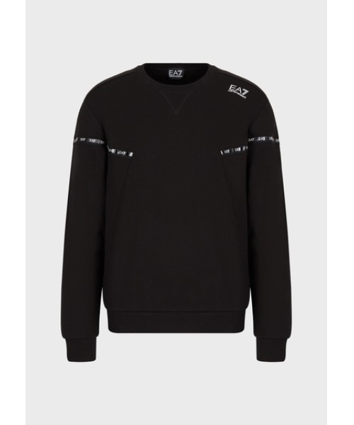 EMPORIO ARMANI EA7(エンポリオアルマーニイーエーセブン)の「【エンポリオ アルマーニ EA7】TRAIN LOGO SERIES ロゴテープ 長袖スウェット(スウェット・メンズ・ブラック/グレー・MEDIUM/LARGE/SMALL/X-SMALL/X-LARGE)」の4枚目の写真