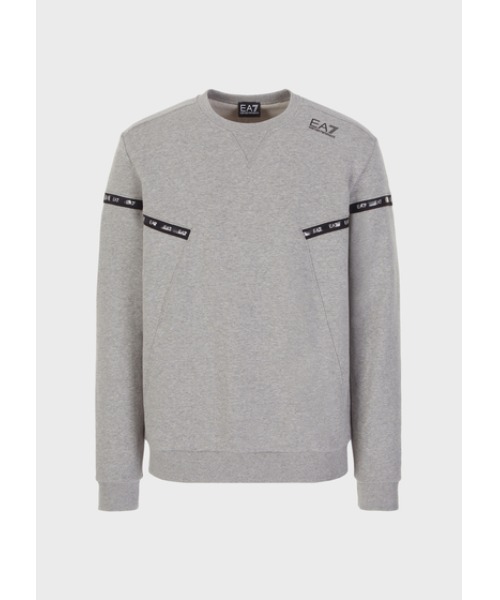 EMPORIO ARMANI EA7(エンポリオアルマーニイーエーセブン)の「【エンポリオ アルマーニ EA7】TRAIN LOGO SERIES ロゴテープ 長袖スウェット(スウェット・メンズ・ブラック/グレー・MEDIUM/LARGE/SMALL/X-SMALL/X-LARGE)」の9枚目の写真