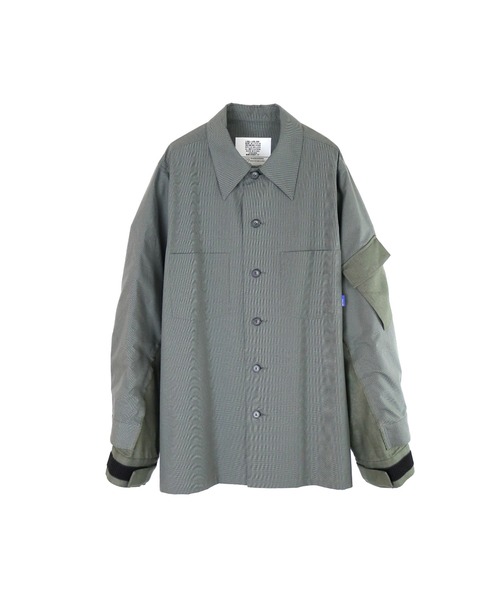 elephant TRIBAL fabrics(エレファントトライバルファブリックス)の「elephant TRIBAL fabrics CONVENIENCE DOUBLE SLEEVE CORNY SHIRT(シャツ/ブラウス・メンズ・カーキ/ブルー・SMALL/MEDIUM)」の2枚目の写真