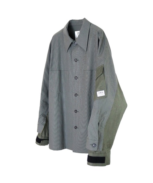 elephant TRIBAL fabrics(エレファントトライバルファブリックス)の「elephant TRIBAL fabrics CONVENIENCE DOUBLE SLEEVE CORNY SHIRT(シャツ/ブラウス・メンズ・カーキ/ブルー・SMALL/MEDIUM)」の7枚目の写真