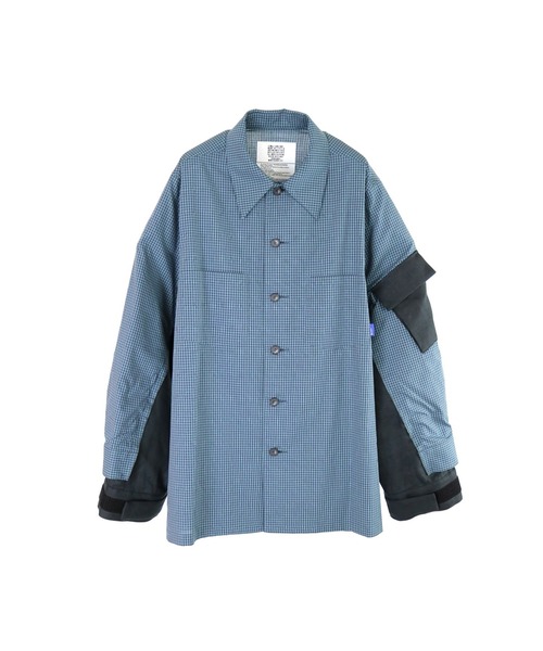 elephant TRIBAL fabrics(エレファントトライバルファブリックス)の「elephant TRIBAL fabrics CONVENIENCE DOUBLE SLEEVE CORNY SHIRT(シャツ/ブラウス・メンズ・カーキ/ブルー・SMALL/MEDIUM)」の8枚目の写真