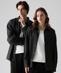 CLEL(�N���C��)�́yCLEL�zBalloon Sleeve Loose Regular Collar Shirt / �o���[�������[�Y���M�����[�J���[�V���c�y�Z�b�g�A�b�v�Ή��z(�V���c/�u���E�X)