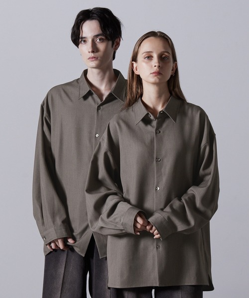 CLEL】Balloon Sleeve Loose Regular Collor Shirt / バルーン袖ルーズ