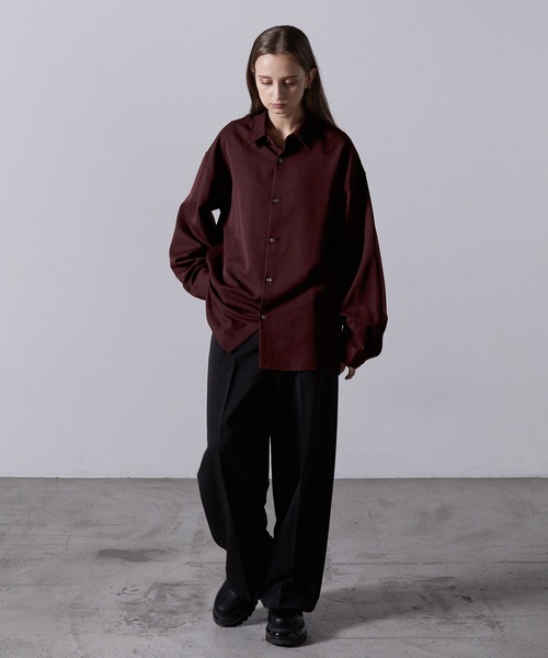 jojo【CLEL】バルーン袖ルーズレギュラーカラーシャツ　2色セット CLEL シャツ 「CLEL」Balloon Sleeve Loose Regular Collor