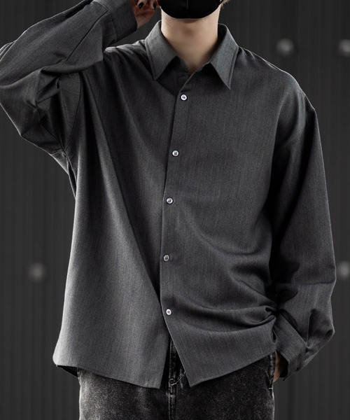 CLEL】Balloon Sleeve Loose Regular Collor Shirt / バルーン袖ルーズ