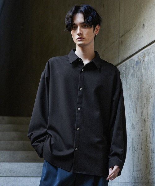 CLEL】Balloon Sleeve Loose Regular Collor Shirt / バルーン袖ルーズ