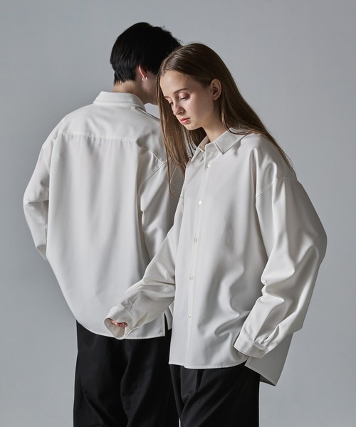 CLEL】Balloon Sleeve Loose Regular Collor Shirt / バルーン袖ルーズ 