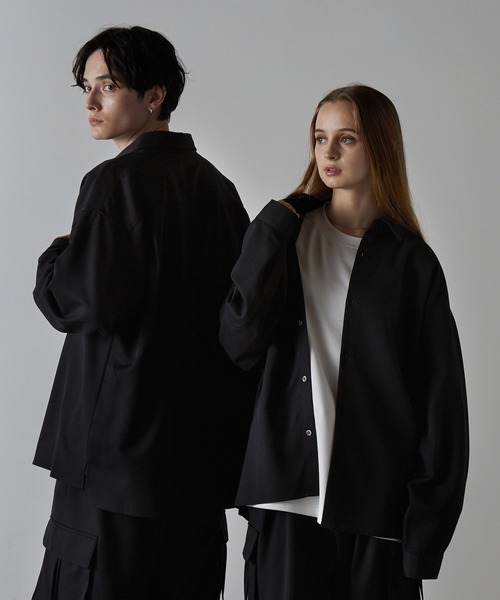 セール】【CLEL】Balloon Sleeve Loose Regular Collor Shirt