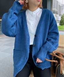 起毛モヘアルーズカーディガン