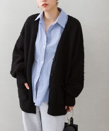 起毛モヘアルーズカーディガン