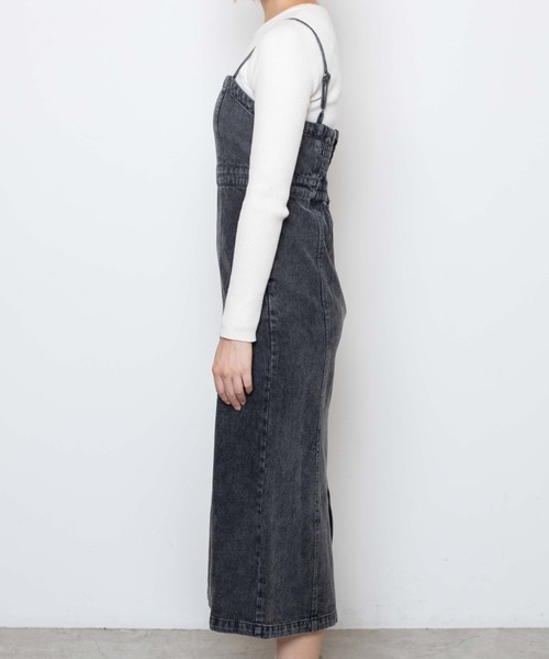 WEGO（ウィゴー）の「WEGO/ストレッチデニムキャミワンピース（ワンピース・レディース・ブラック・FREE）」の6枚目の写真