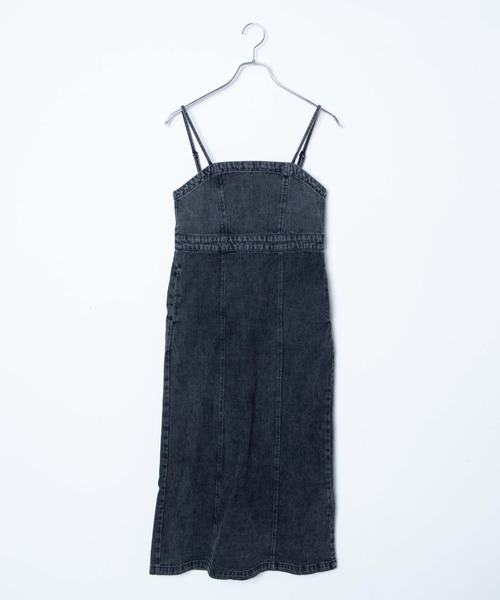 WEGO（ウィゴー）の「WEGO/ストレッチデニムキャミワンピース（ワンピース・レディース・ブラック・FREE）」の8枚目の写真