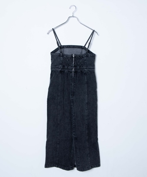 WEGO（ウィゴー）の「WEGO/ストレッチデニムキャミワンピース（ワンピース・レディース・ブラック・FREE）」の9枚目の写真