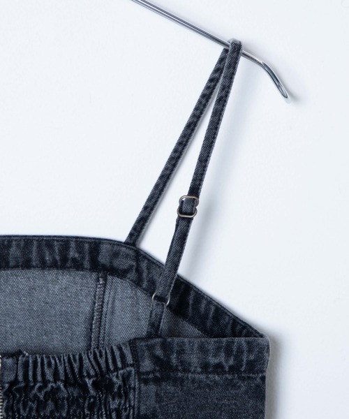 WEGO（ウィゴー）の「WEGO/ストレッチデニムキャミワンピース（ワンピース・レディース・ブラック・FREE）」の10枚目の写真