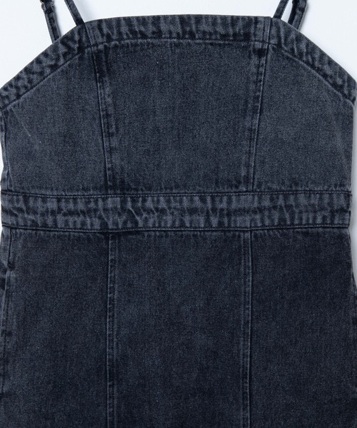 WEGO（ウィゴー）の「WEGO/ストレッチデニムキャミワンピース（ワンピース・レディース・ブラック・FREE）」の14枚目の写真
