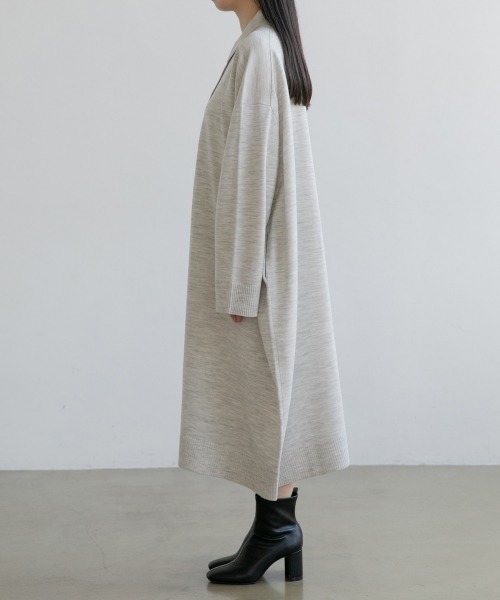 yuw（ユウ）の「POLO KNIT OP　217954（ワンピース・レディース・その他1/ブラック/グレー・FREE）」の5枚目の写真