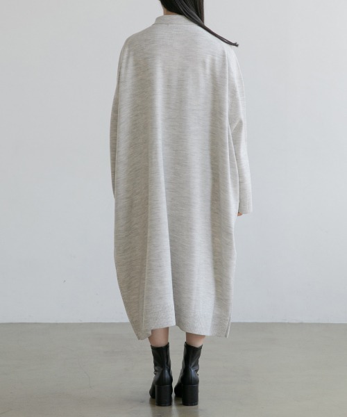 yuw（ユウ）の「POLO KNIT OP　217954（ワンピース・レディース・その他1/ブラック/グレー・FREE）」の10枚目の写真