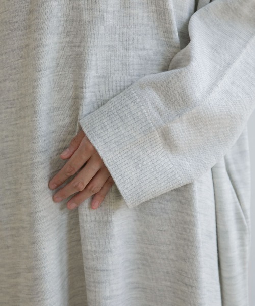 yuw（ユウ）の「POLO KNIT OP　217954（ワンピース・レディース・その他1/ブラック/グレー・FREE）」の4枚目の写真