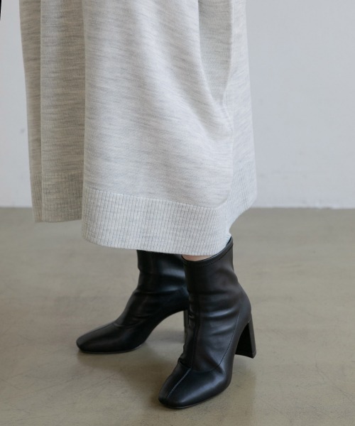 yuw（ユウ）の「POLO KNIT OP　217954（ワンピース・レディース・その他1/ブラック/グレー・FREE）」の8枚目の写真