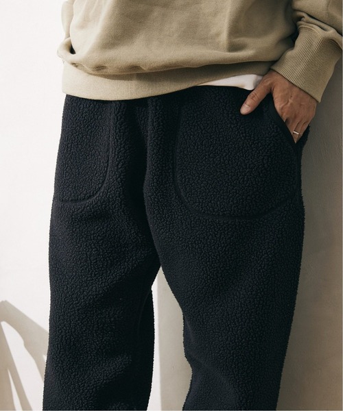 JOURNAL STANDARD relume（ジャーナルスタンダード　レリューム）の「◆【Snow Peak/スノーピーク】別注 Thermal ボアフリース イージーパンツ（その他パンツ・メンズ・ブラック・MEDIUM/LARGE）」の2枚目の写真
