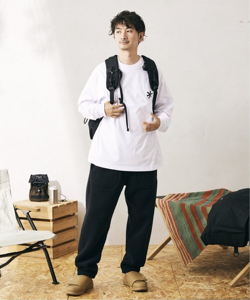 JOURNAL STANDARD relume（ジャーナルスタンダード　レリューム）の「◆【Snow Peak/スノーピーク】別注 Thermal ボアフリース イージーパンツ（その他パンツ・メンズ・ブラック・MEDIUM/LARGE）」の3枚目の写真