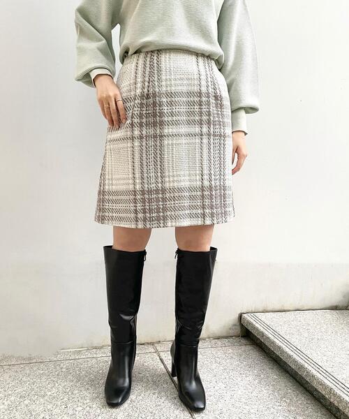 index（インデックス）の「◇ラメツイードミニスカート【WEB限定サイズ