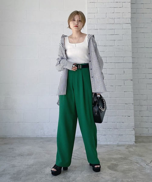 PAGEBOY（ページボーイ）の「ストライプオーバーシャツ（シャツ/ブラウス・レディース・ブルー/ピンク/チャコールグレー・FREE）」の8枚目の写真