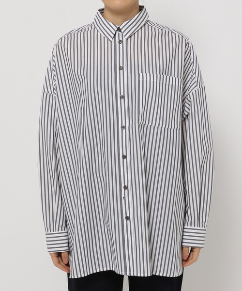 PAGEBOY（ページボーイ）の「ストライプオーバーシャツ（シャツ/ブラウス・レディース・ブルー/ピンク/チャコールグレー・FREE）」の17枚目の写真