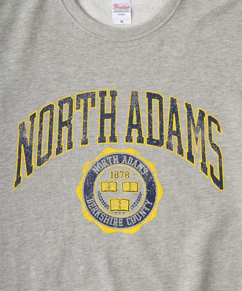 ASA♡新品☆カレッジロゴオーバースウェットライトグレー☆送料込 make a ray!（メイク ア レイ！）の「カレッジロゴ クルーネック