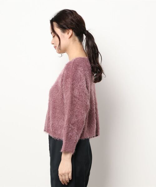 flower（フラワー）の「ルーズシャギーニット（ニット/セーター・レディース・ベージュ/ピンク・FREE）」の5枚目の写真