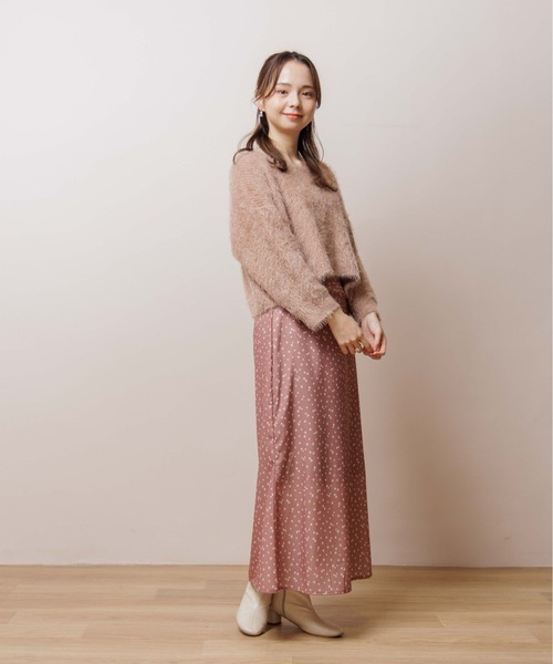 flower（フラワー）の「ルーズシャギーニット（ニット/セーター・レディース・ベージュ/ピンク・FREE）」の10枚目の写真