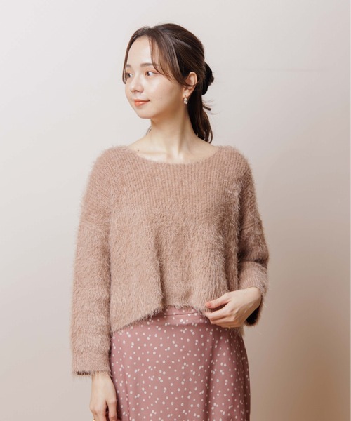 flower（フラワー）の「ルーズシャギーニット（ニット/セーター・レディース・ベージュ/ピンク・FREE）」の12枚目の写真