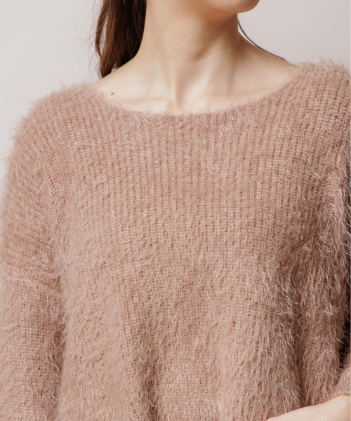 flower（フラワー）の「ルーズシャギーニット（ニット/セーター・レディース・ベージュ/ピンク・FREE）」の15枚目の写真