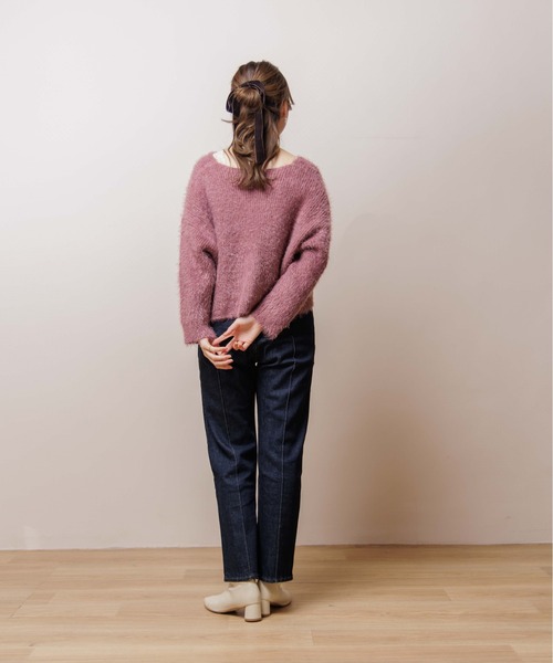flower（フラワー）の「ルーズシャギーニット（ニット/セーター・レディース・ベージュ/ピンク・FREE）」の16枚目の写真