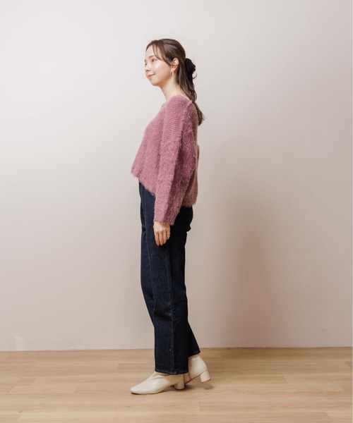 flower（フラワー）の「ルーズシャギーニット（ニット/セーター・レディース・ベージュ/ピンク・FREE）」の7枚目の写真