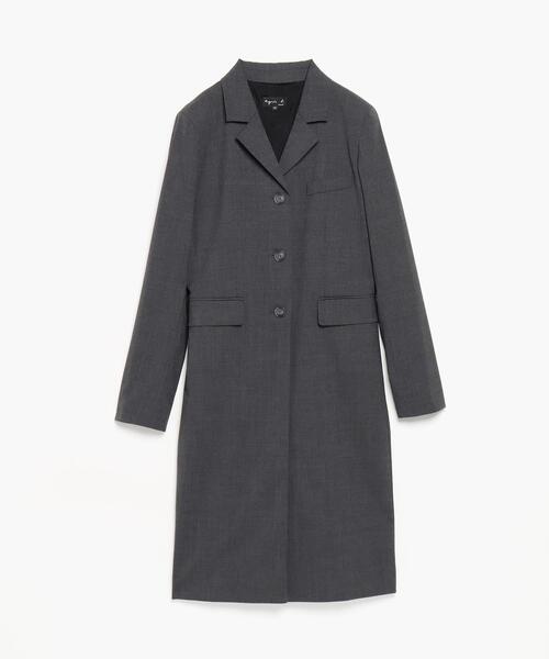 agnes b.(アニエスベー)の「TBK4 MANTEAU ウールチェスターコート(チェスターコート・レディース・グレー・40/38/42/36)」の9枚目の写真