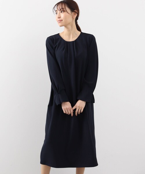 DRESKIP(ドレスキップ)の「◆お袖フレアータックワンピース(ワンピース・レディース・ブラック/ネイビー・02/03/04)」の3枚目の写真