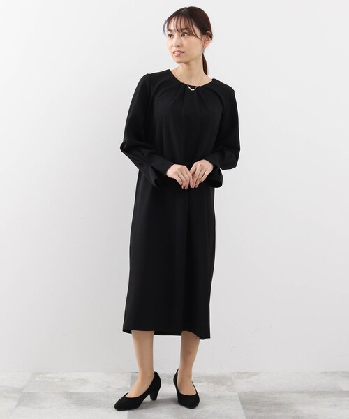 DRESKIP(ドレスキップ)の「◆お袖フレアータックワンピース(ワンピース・レディース・ブラック/ネイビー・02/03/04)」の12枚目の写真