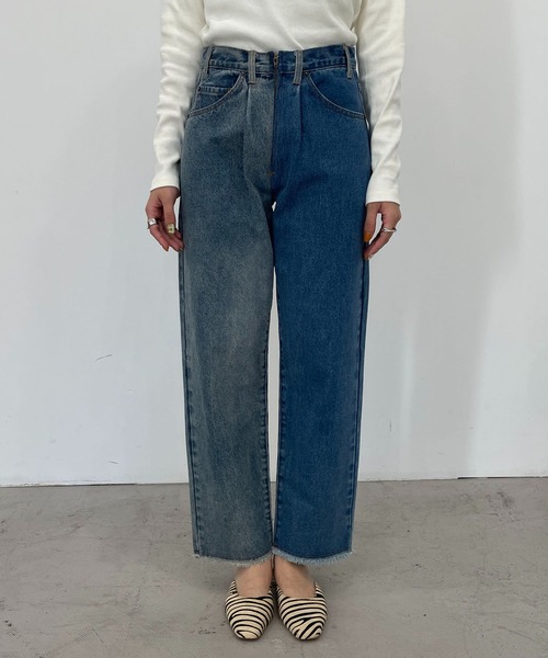 CAPRICIEUX LE'MAGE（カプリシューレマージュ）の「リメイク風デニム（デニムパンツ・レディース・ブルー・38/36）」の2枚目の写真